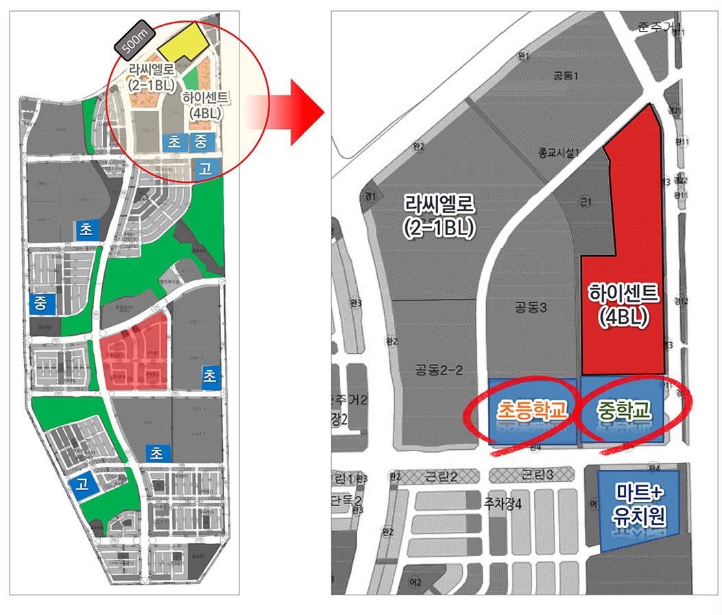 e편한세상 평택 하이센트 위치도